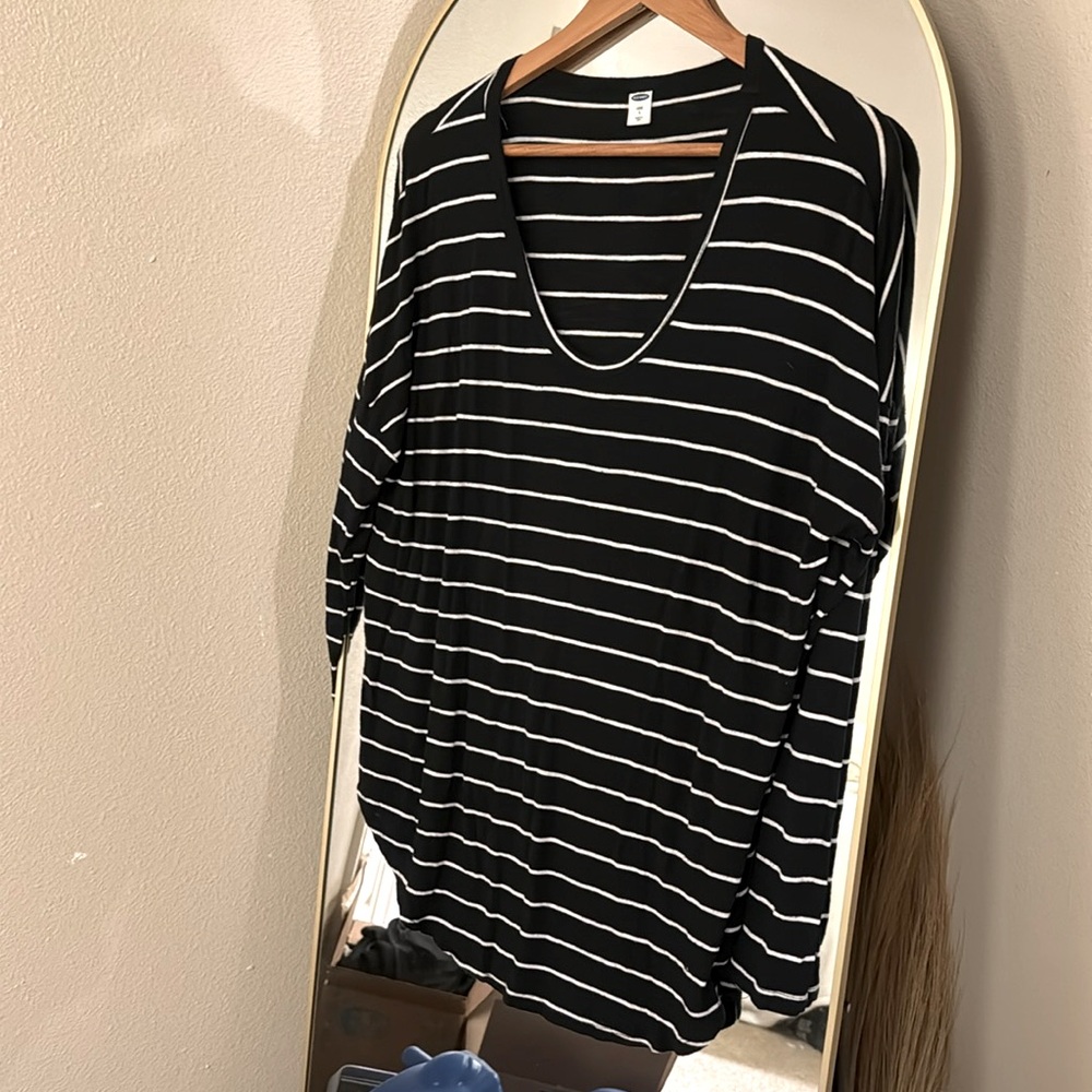 Striped Tunic Tee Size L/XL